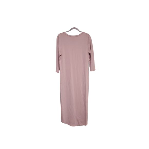 LOU LOU & Company Maternity Dress In Blush Pink Midi Dress - Picture 9 of 9